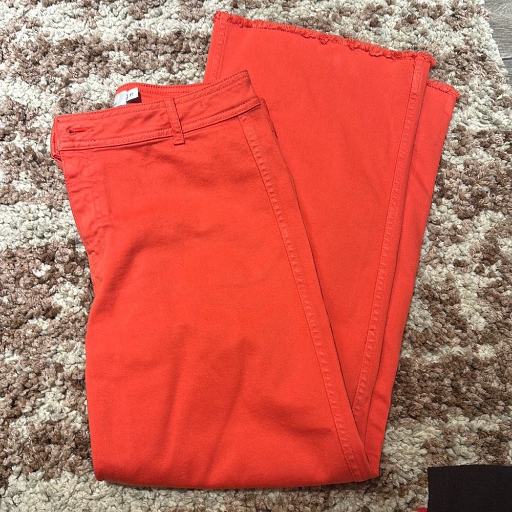 Vineyard Vines High Rise Straight Crop Pants Salmon